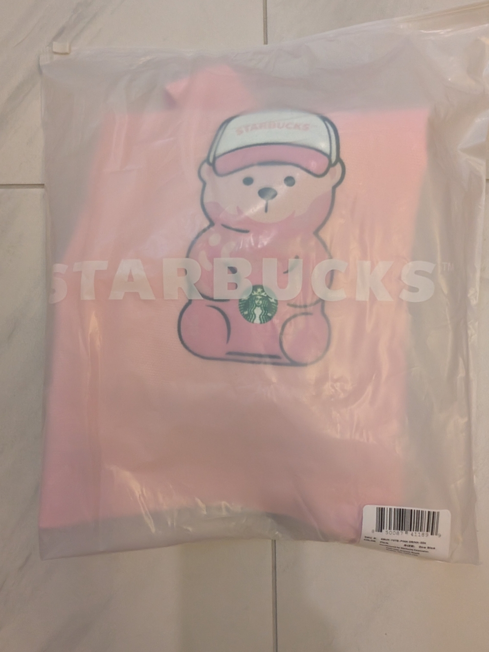 Starbucks Pink Strawberry Bearista Shoulder Bag Rare!